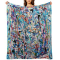 Blue Composition Velvety-soft Throw Blanket