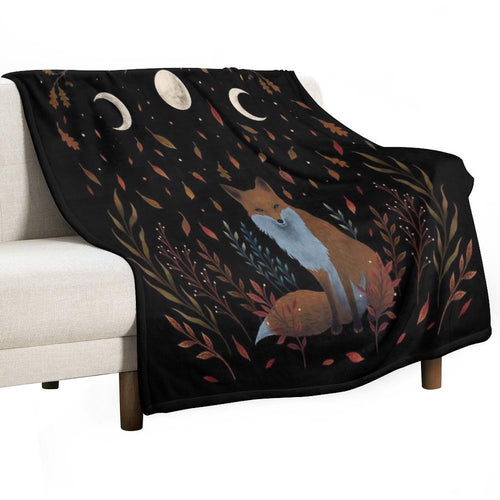 Autumn Fox Wrinkle-free Throw Blanket
