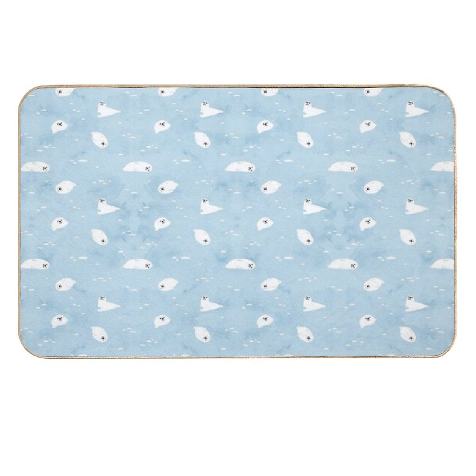 Baby Seal Pattern  Toxin-Free Bath Mat