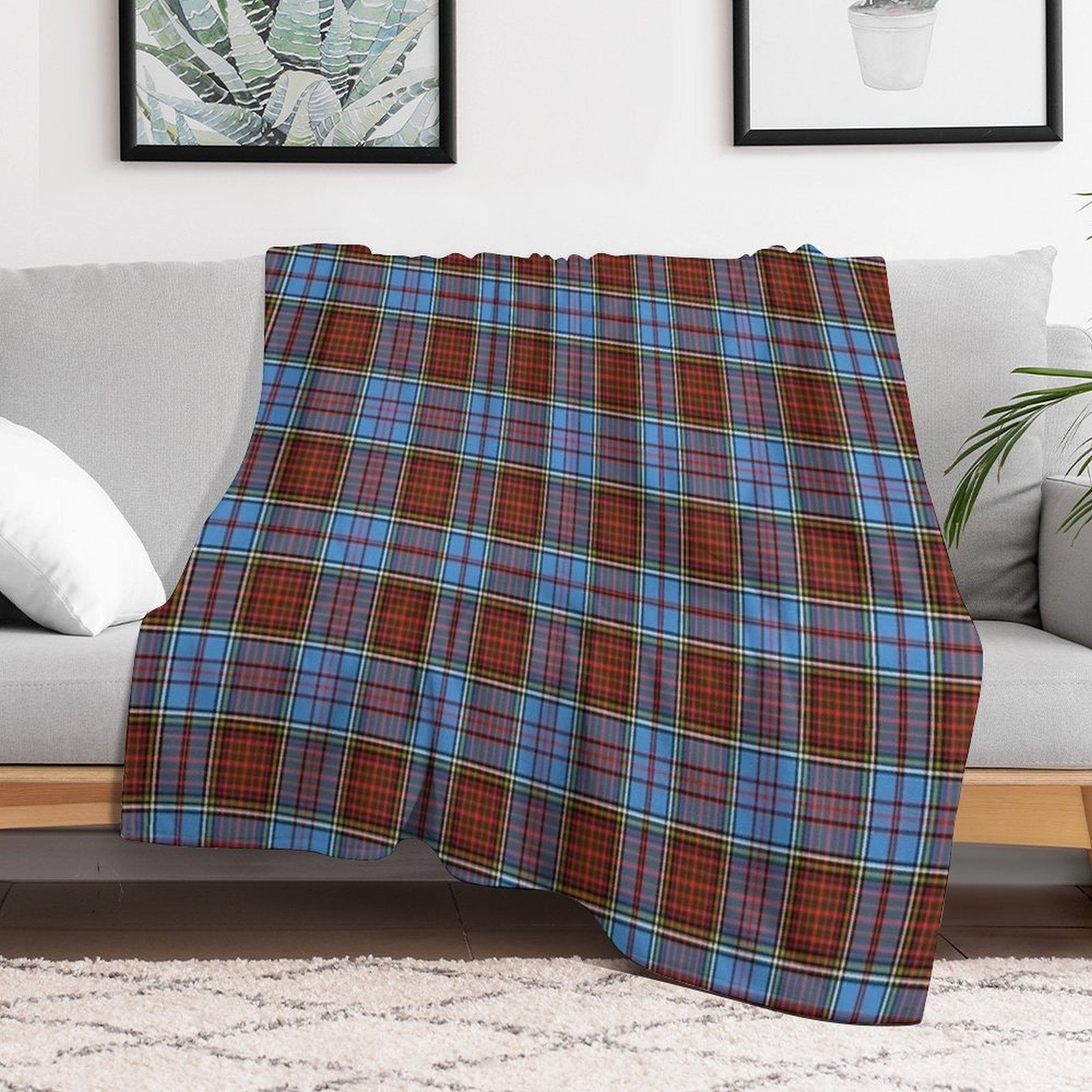 Clan Anderson Tartan Compact Throw Blanket