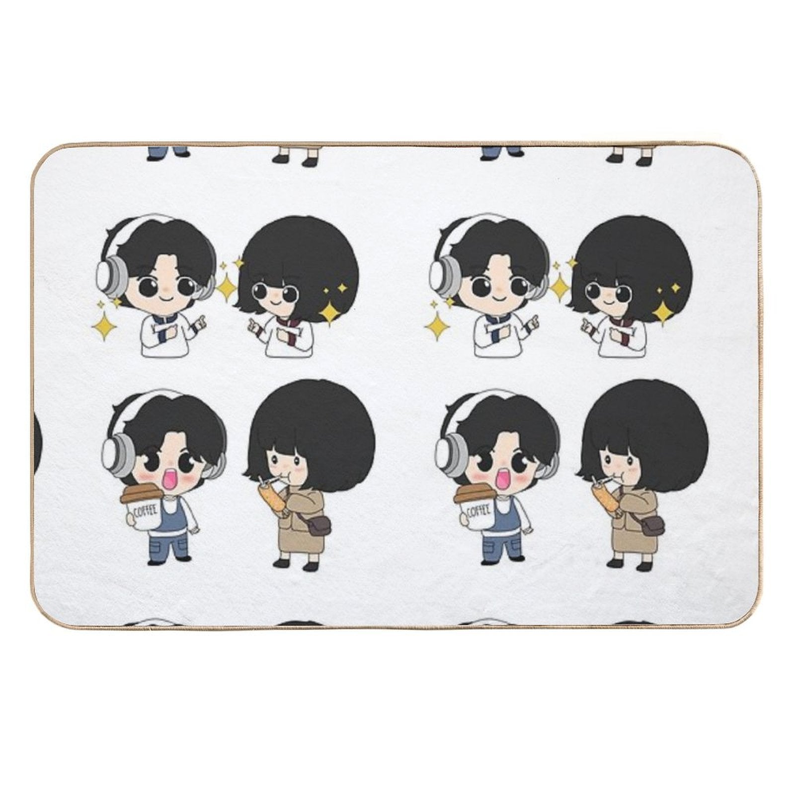 Extraordinary Attorney Woo Chibi Art  Toxin-Free Bath Mat