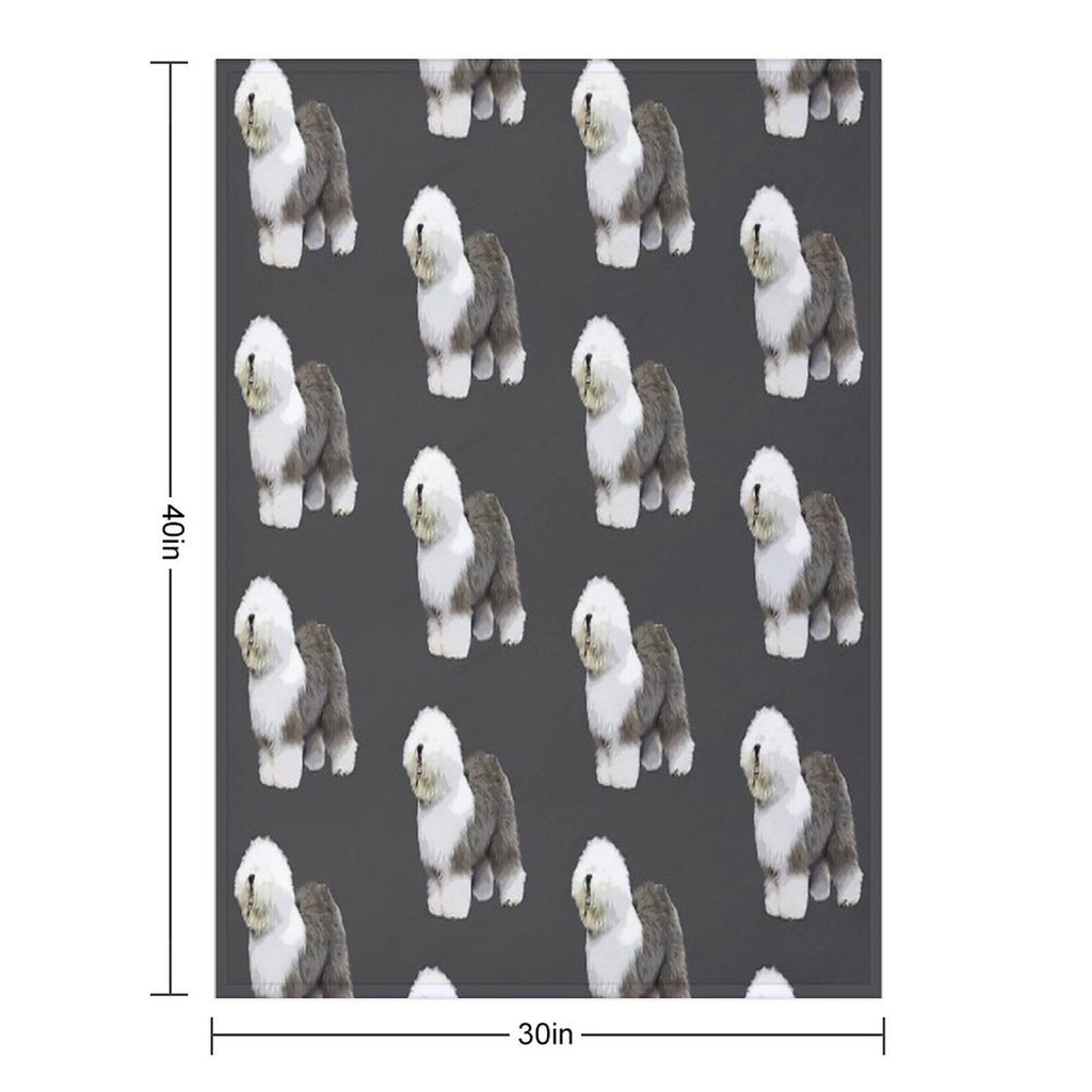 Old English Sheepdog Beauty All-season Throw Blanket