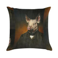 Victorian Pig Soft Style Accent Throw Pillow