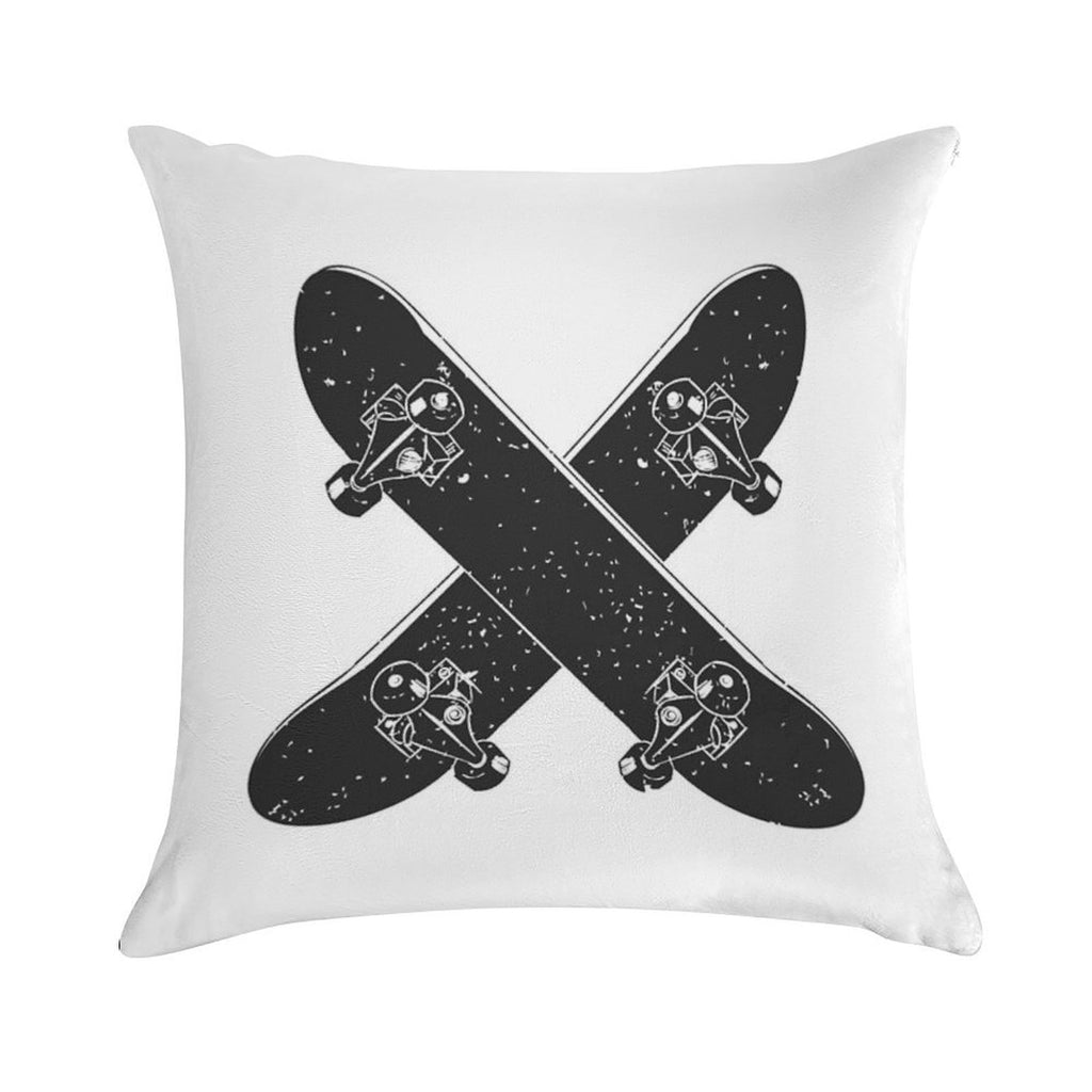 Skateboard X Soft High-Density Material Throw Pillow