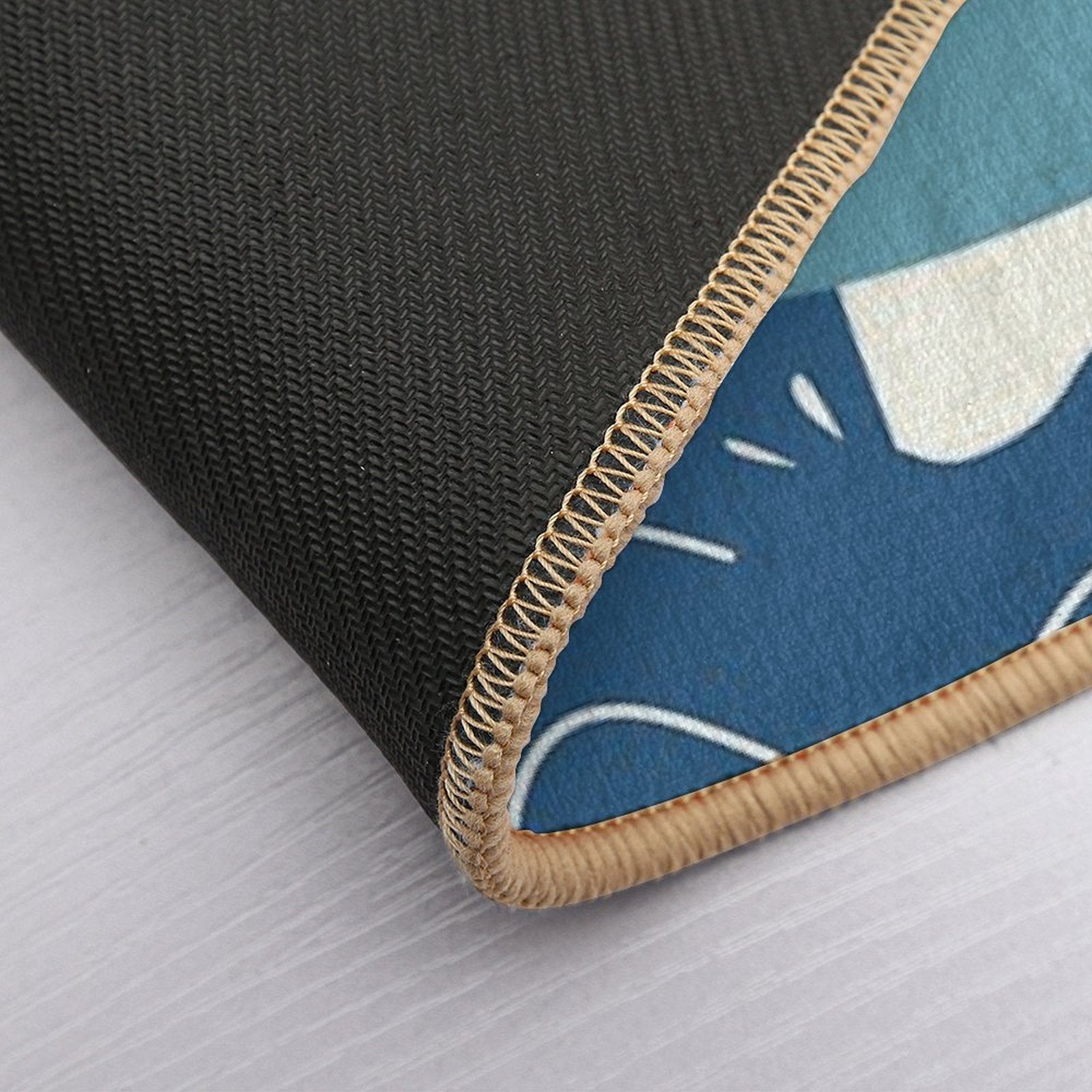 Retro Samurai Shark  Fade-Resistant Bath Mat