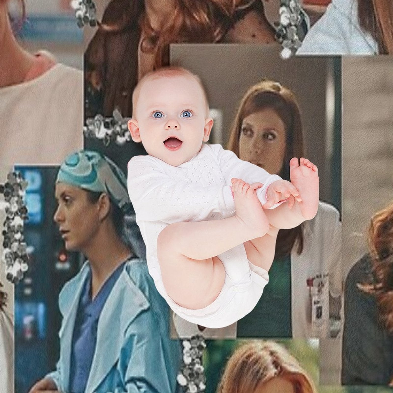 Addison Montgomery Collage ) All-season Throw Blanket