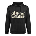 The Catfather Funny Cat Dad Fathers Day Cat Lover Breathable Fabric Hoodie