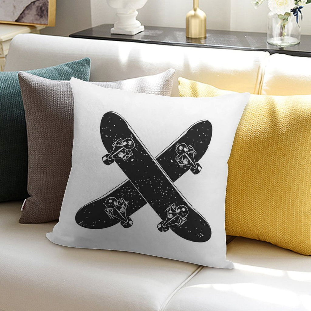 Skateboard X Soft High-Density Material Throw Pillow