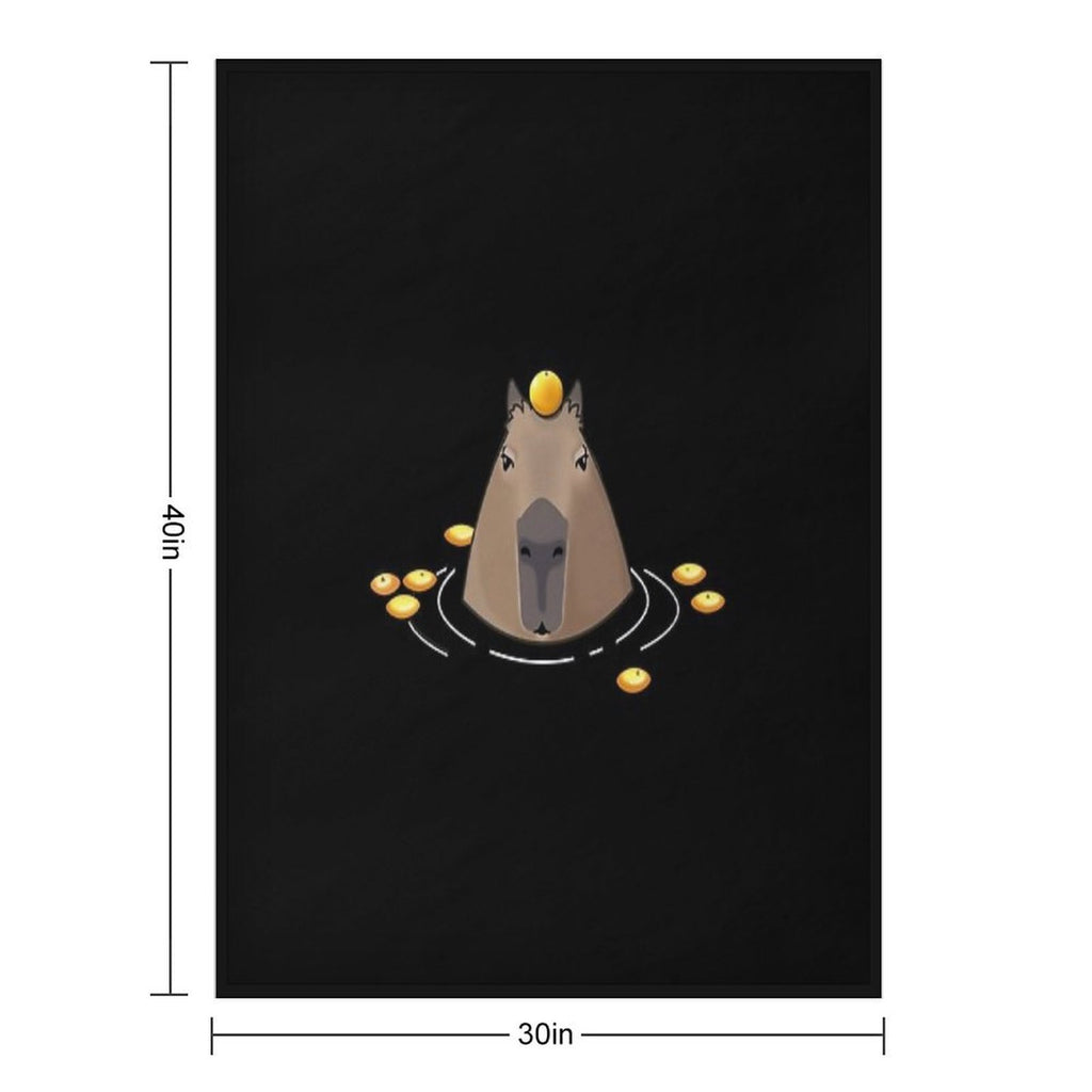Capybara Eco-conscious Throw Blanket