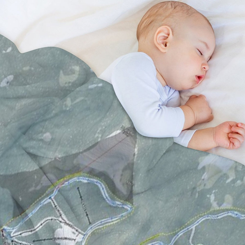 Whitefish Mountain Resort Trail Map Travel-friendly Throw Blanket