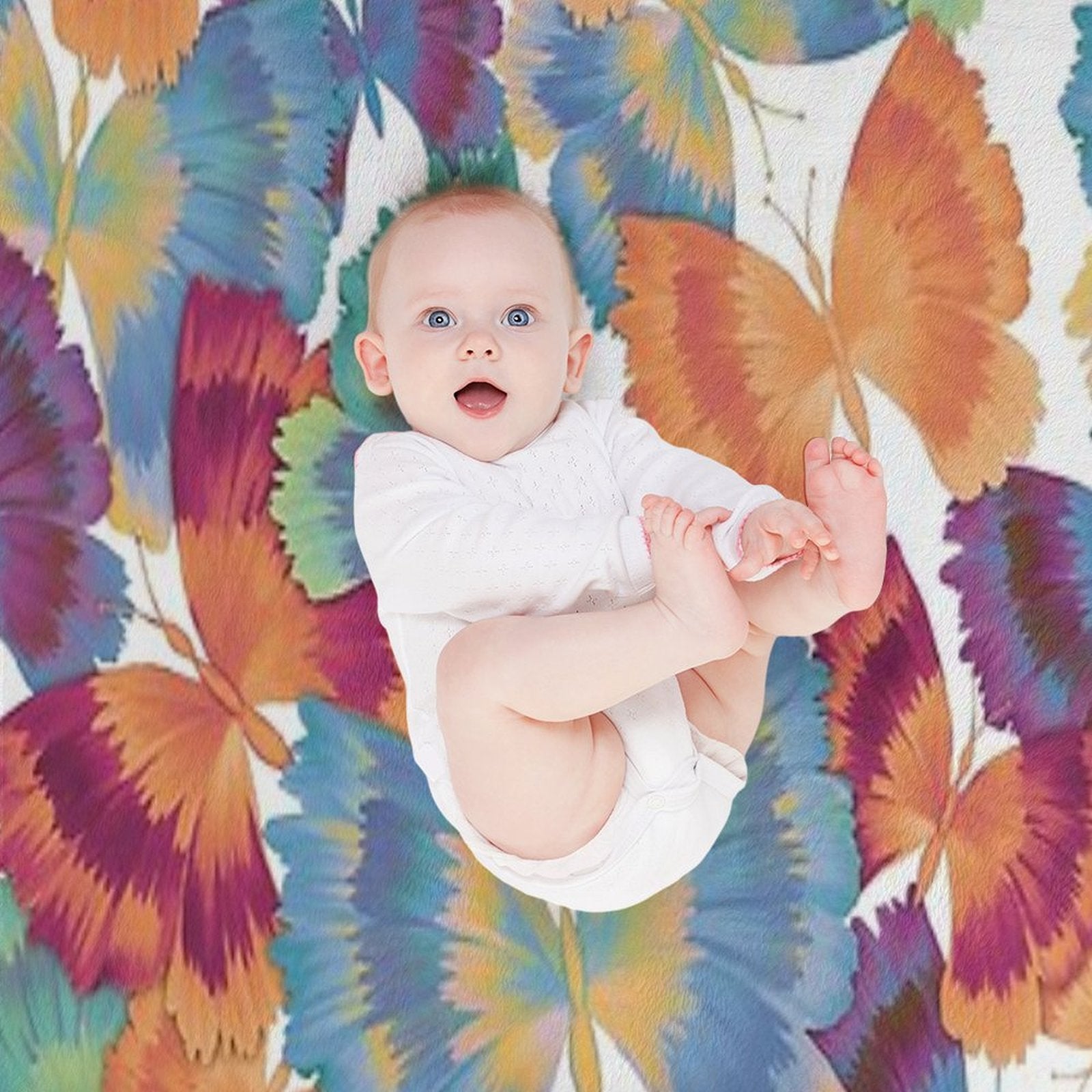 A Swarm of Butterflies Eco-conscious Throw Blanket