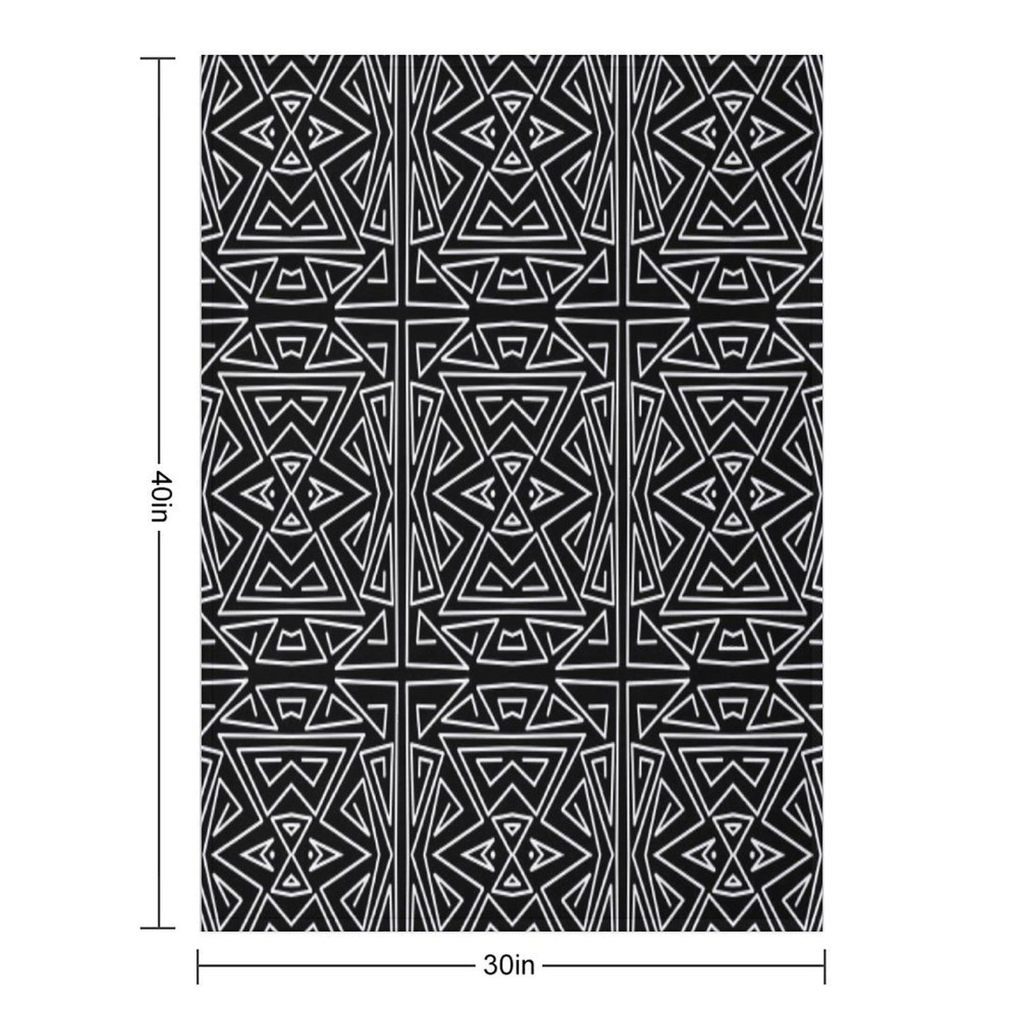 Zanzibar - Geometric Abstract in Black And White Travel-friendly Throw Blanket