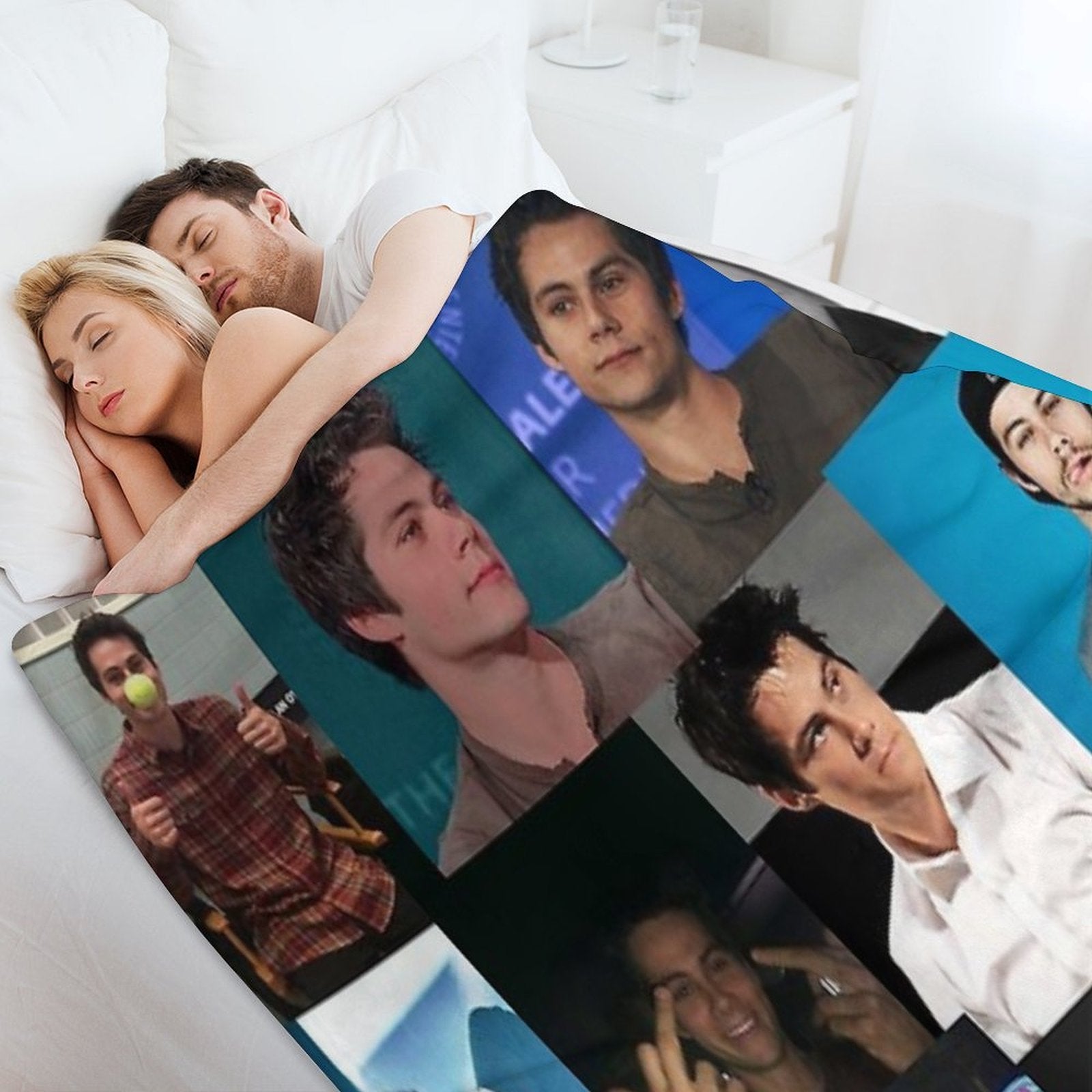 Dylan O'Brien Pic Collage Durable Throw Blanket