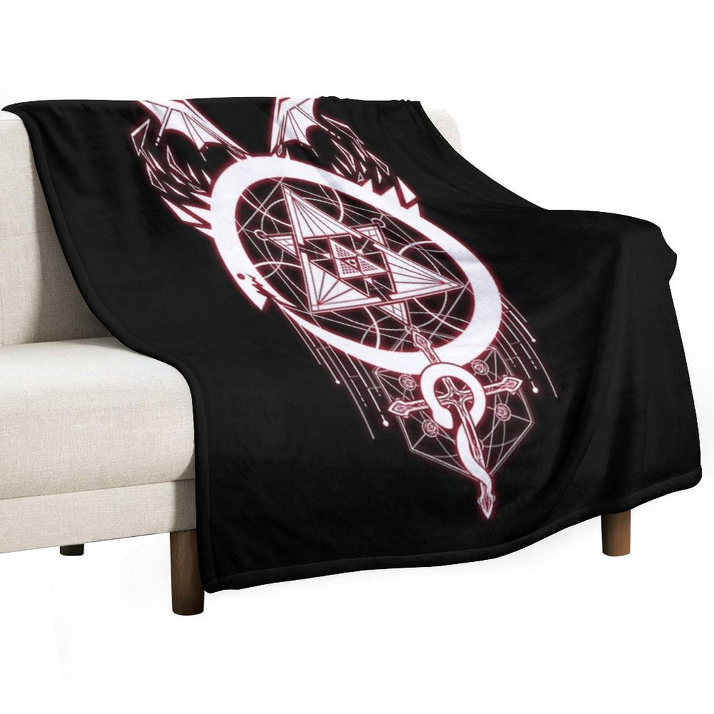 Glowing Snakes of Alchemy Multi-functional Throw Blanket