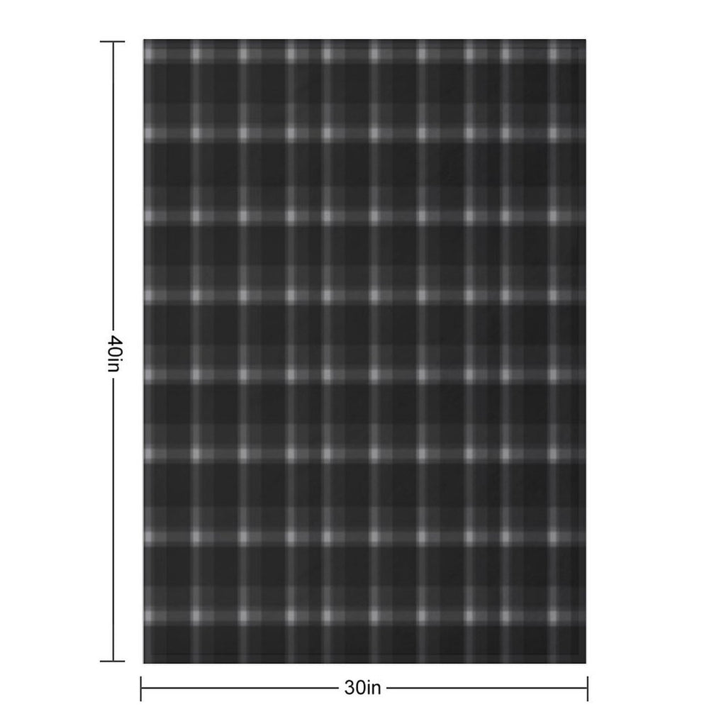 Plaid Black Grey Pattern Wrinkle-free Throw Blanket