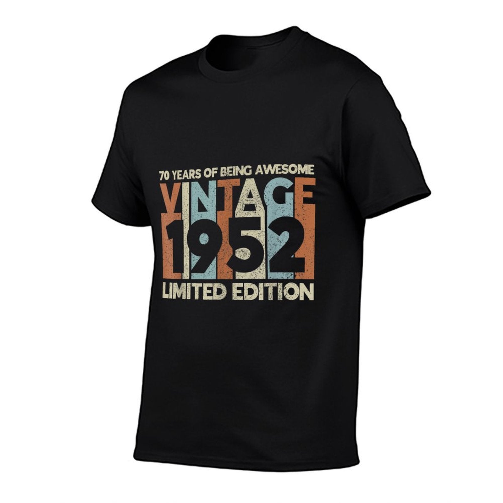 Vintage 70th Birthday 70 Years Old Awesome Limited  High-quality Stitching T-Shirt