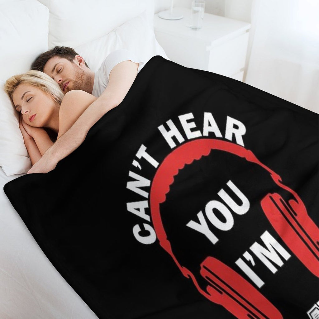 Video Gaming Gift Gamer Headset  Design Wrinkle-free Throw Blanket