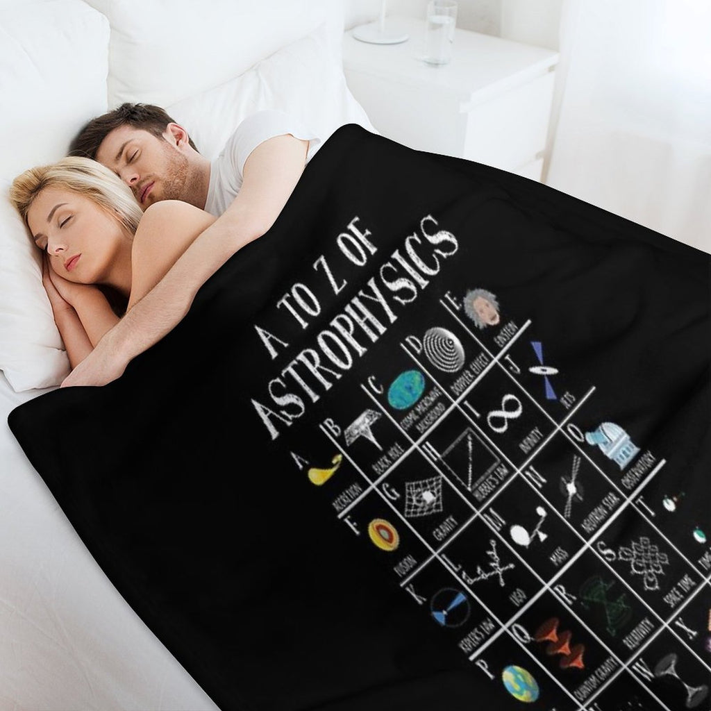 A To Z Of Astrophysics Gift Astronomy Science Astronomer Quick-dry Throw Blanket