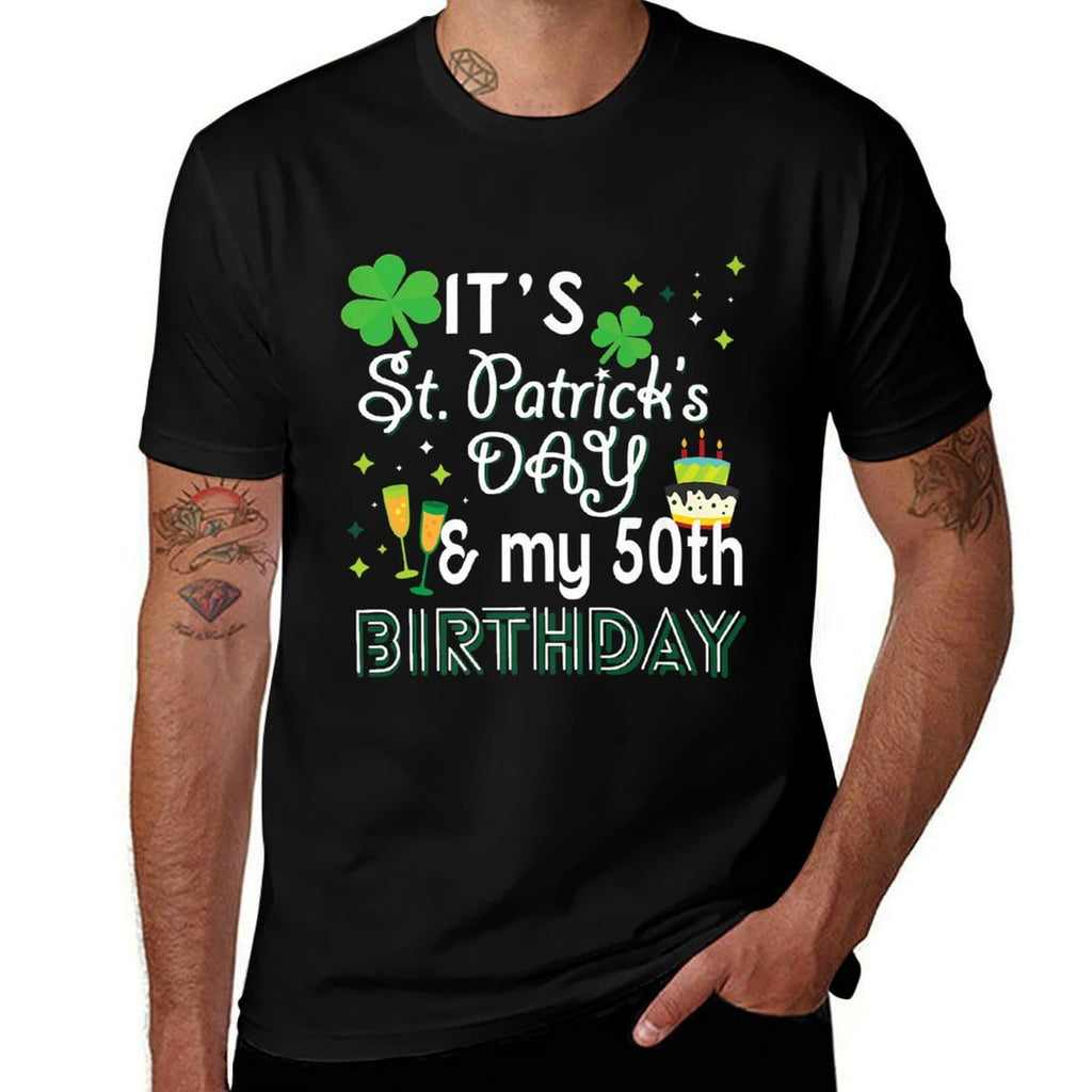 50th Birthday St Patricks Day Party Gift Men Women  Moisture-wicking T-Shirt