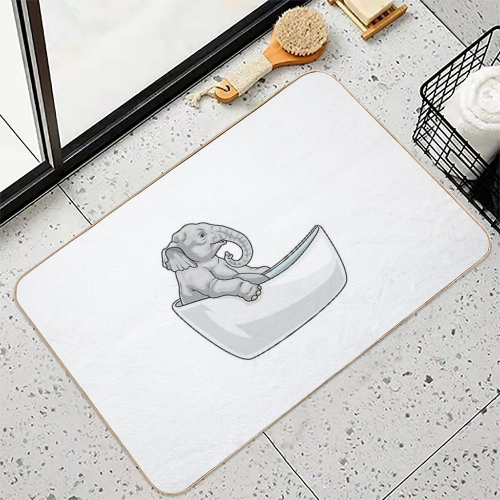 Elephant Bathe Bathtub  Dirt-Trapping Bath Mat