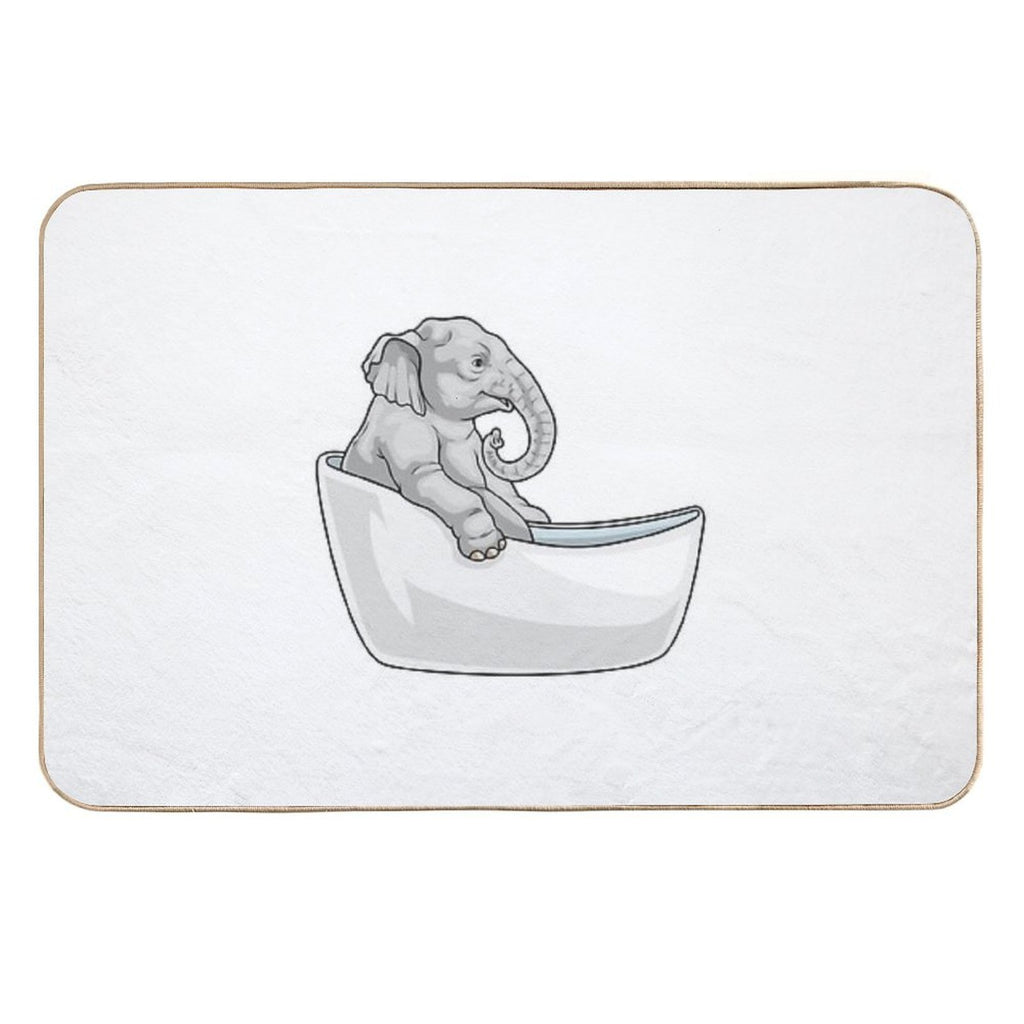Elephant Bathe Bathtub  Dirt-Trapping Bath Mat