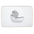 Elephant Bathe Bathtub  Dirt-Trapping Bath Mat