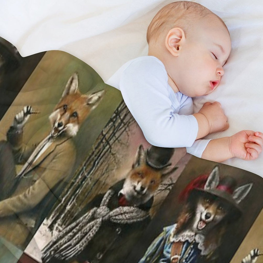 Vintage And Historical Foxes Multi-functional Throw Blanket
