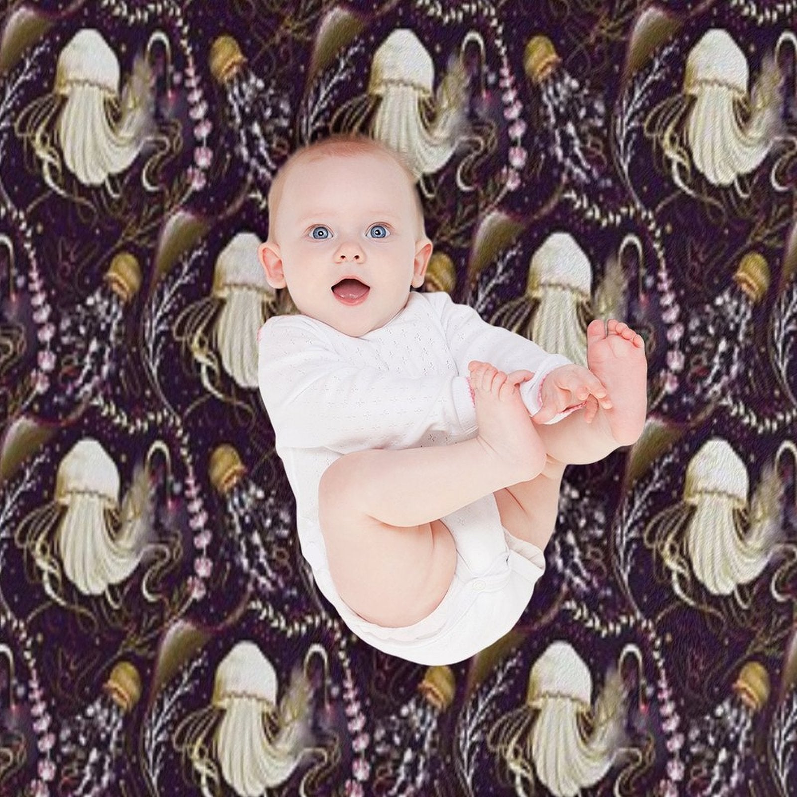 Jellyfish Plush Throw Blanket