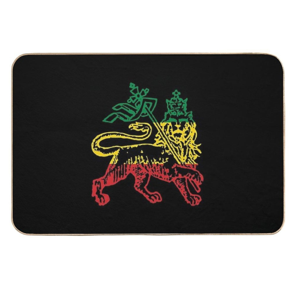 Lion of Judah Flag Ethiopia King Selassie Rasta  Multi-Purpose Bath Mat