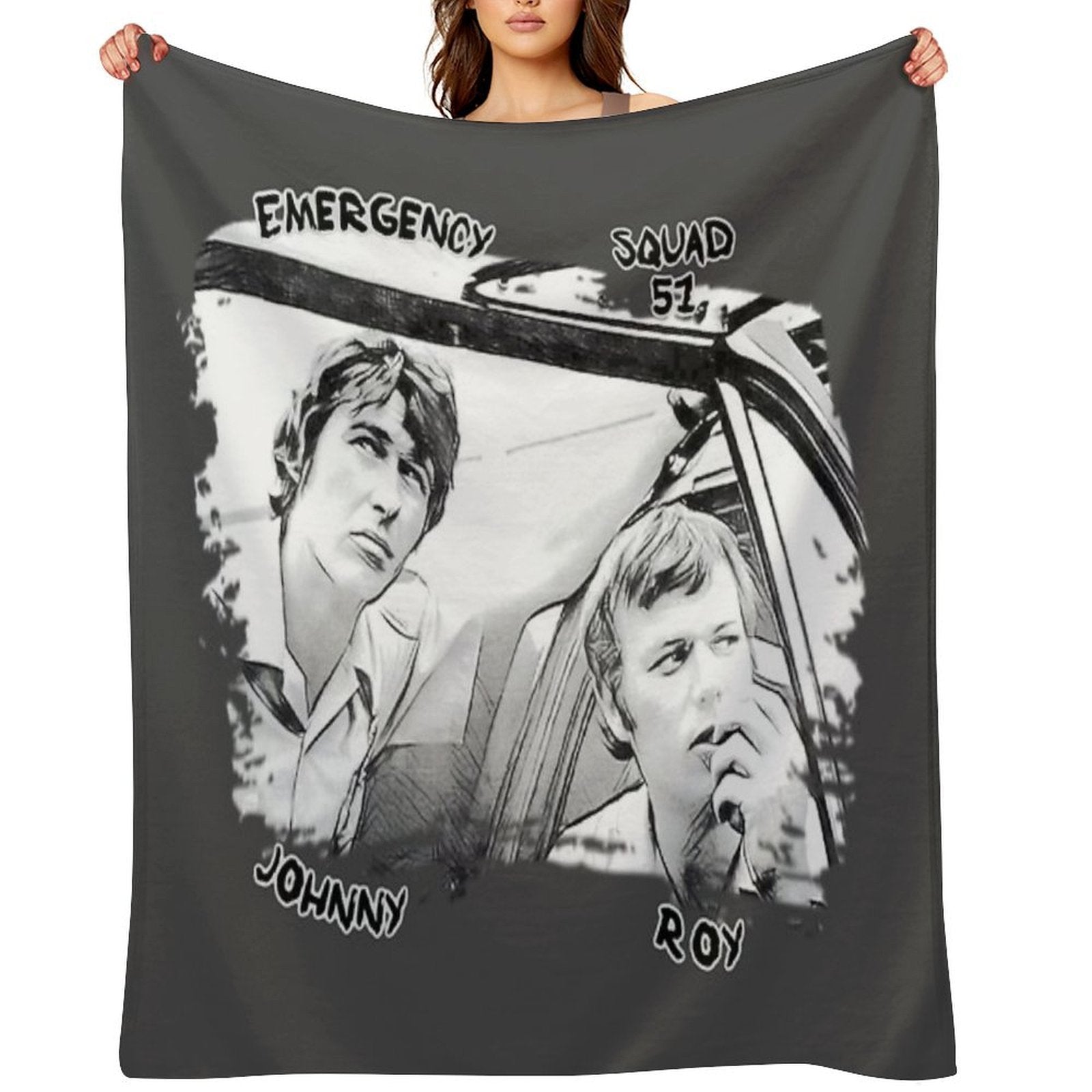 Emergency TV Show Roy And Johnny Velvety-soft Throw Blanket