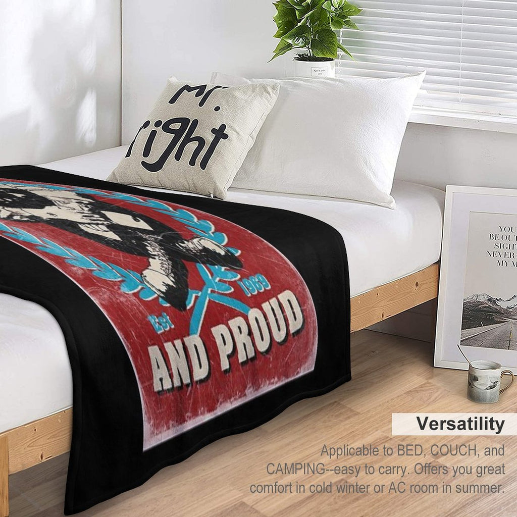 Skinhead And Proud Compact Throw Blanket