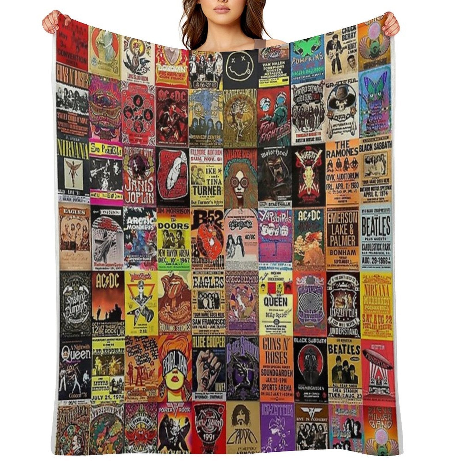 Rock Collage Quick-dry Throw Blanket