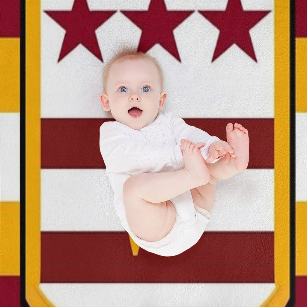 Washington D.C. Commander Football Easy Care Throw Blanket