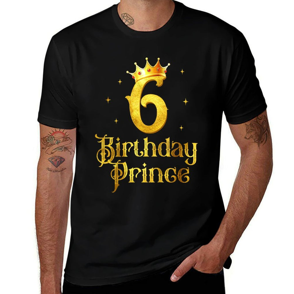 Kids 6th Birthday Decorations For Boys Prince 6 Years Old  Stretchy T-Shirt