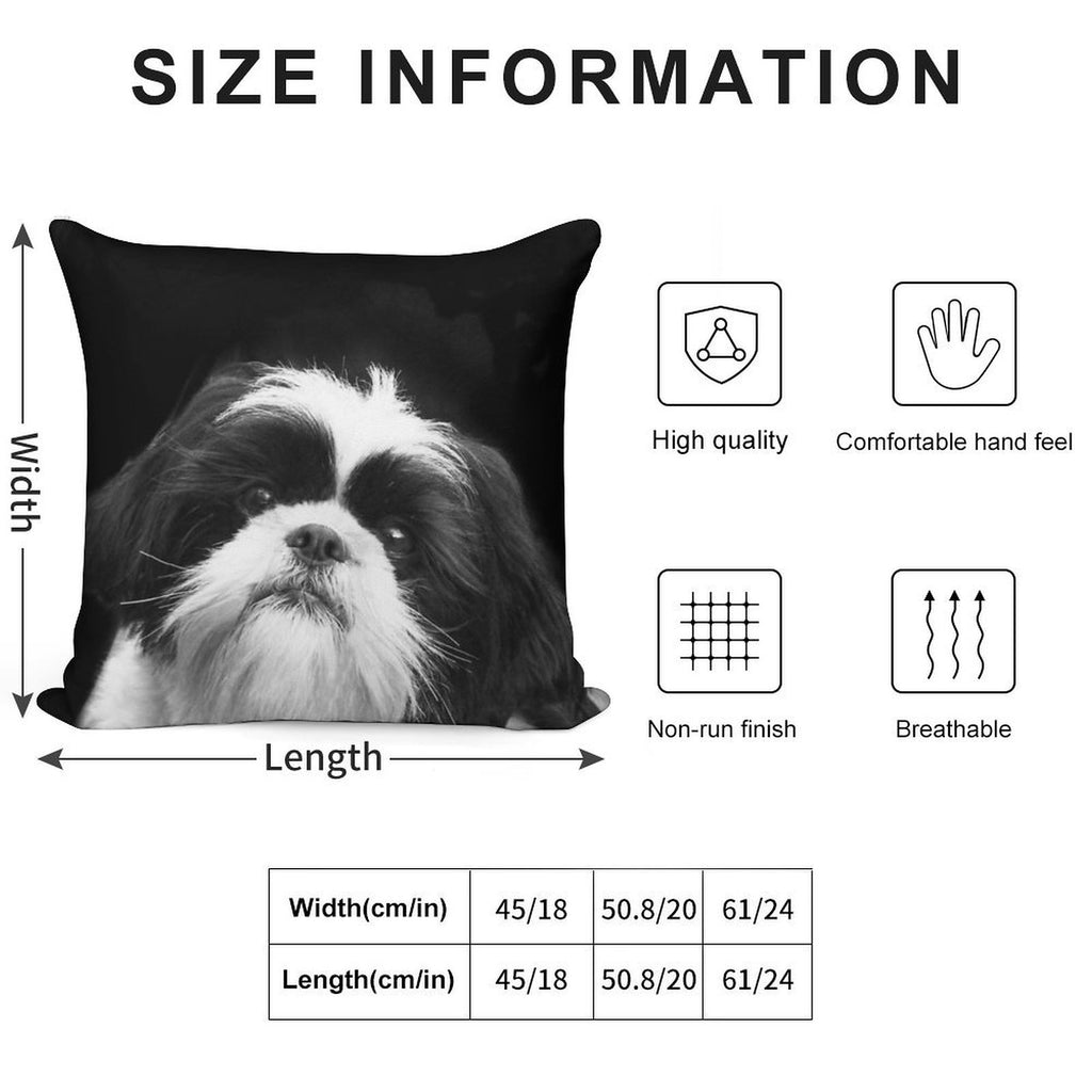 Shih Tzu Dog Soft Easy Maintenance Throw Pillow