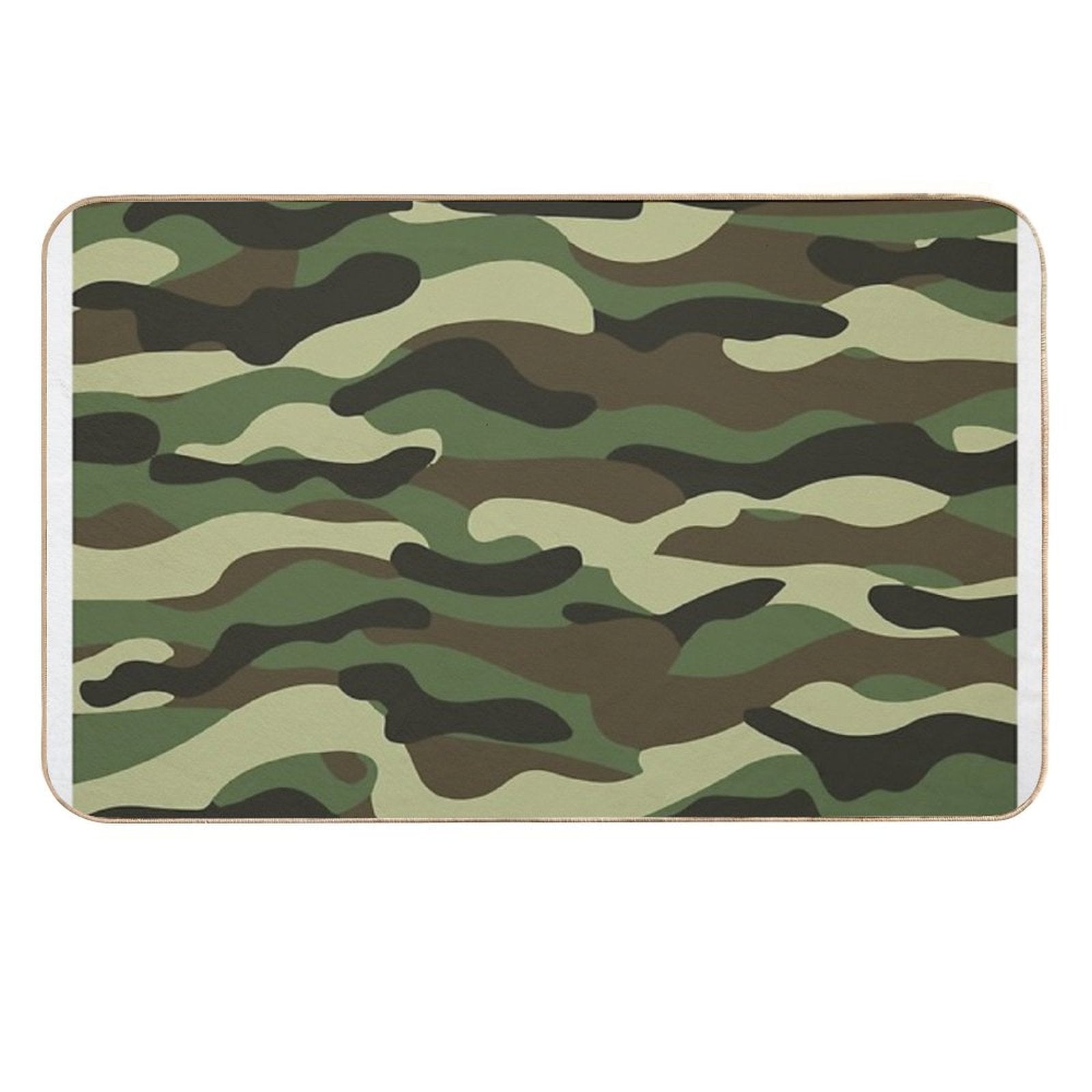 Camouflage Camo Military Design  Long-Lasting Bath Mat