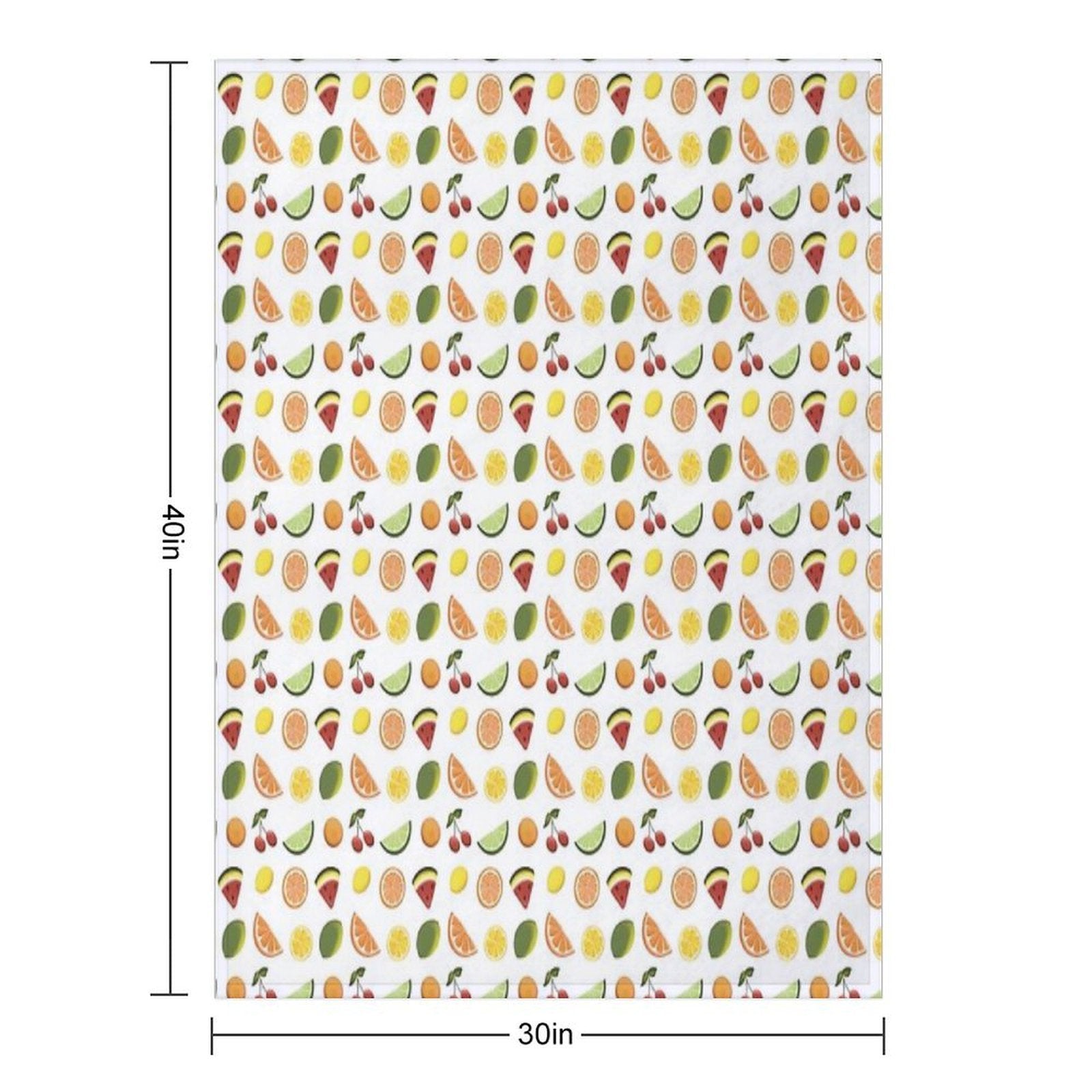 Fresh Fruit, Hand Drawn Fruit, Summer Fruit, Fruit All over Print Eco-conscious Throw Blanket