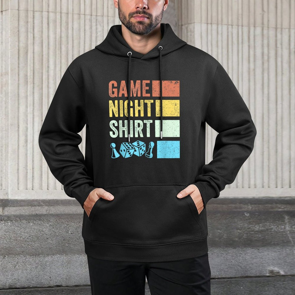 Retro Boardgaming Game Night Shrink-Resistant Hoodie