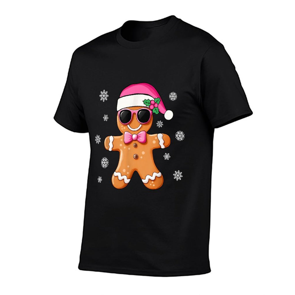Gingerbread Man Pink Christmas Cookie Costume Baking Team  Moisture-wicking T-Shirt