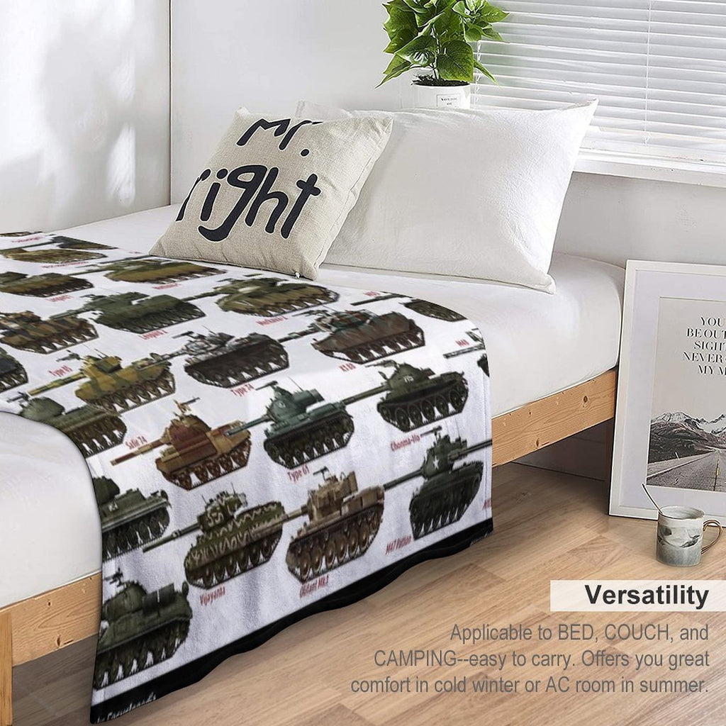 Cold War Main Battle Tanks Travel-friendly Throw Blanket