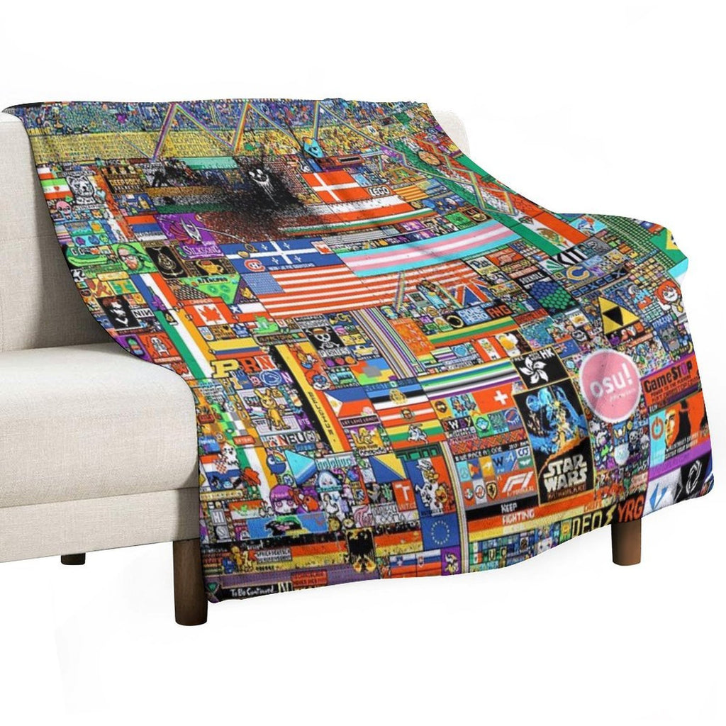 Rplace Reddit 2022 12K All-season Throw Blanket