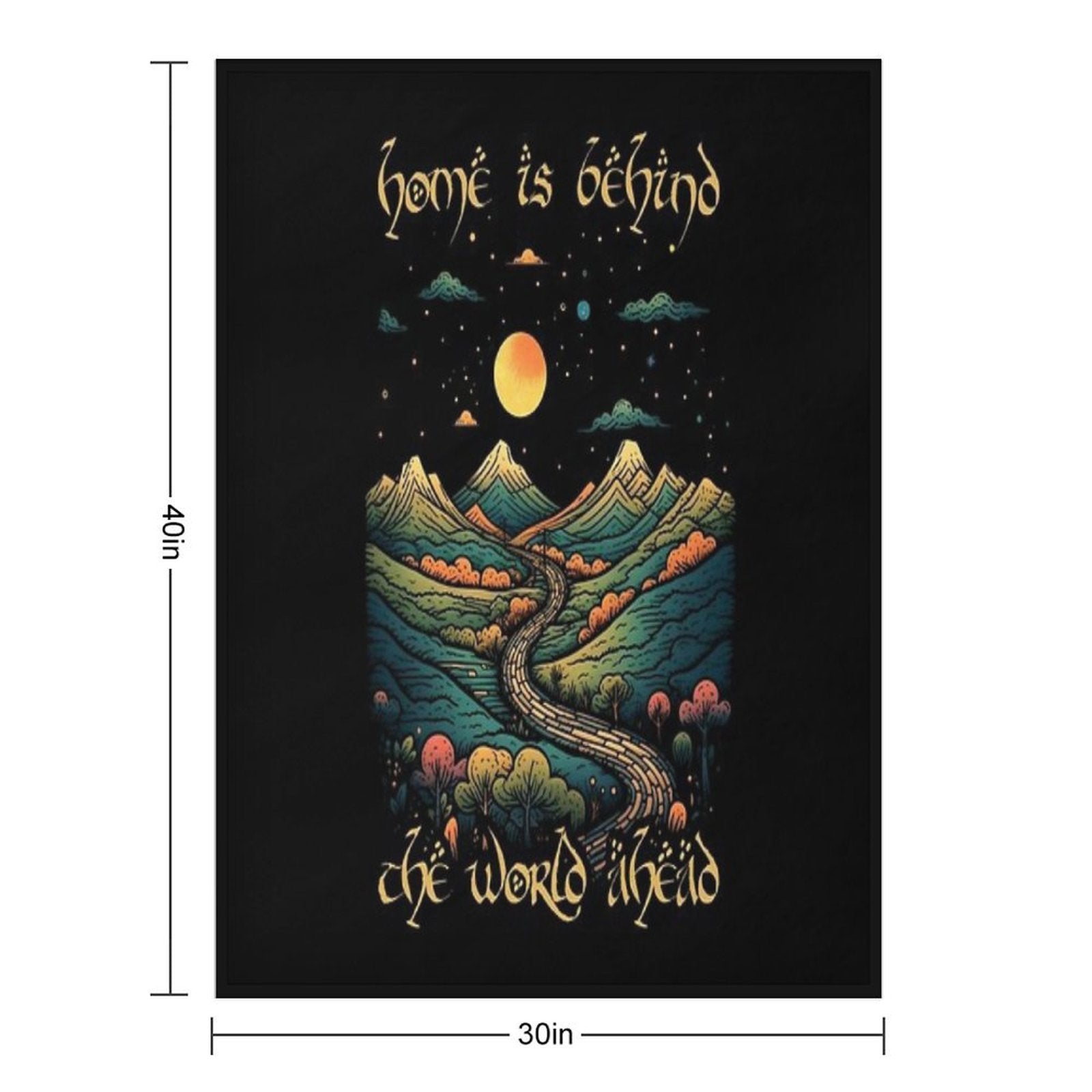Home Is Behind, The World Ahead - Start Night - Fantasy Shrink-resistant Throw Blanket
