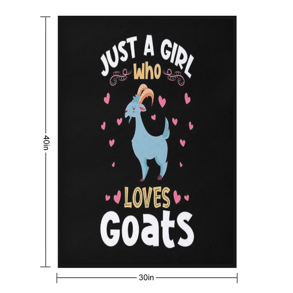Just A Girl Who Loves Goats Gift Anti-pilling Throw Blanket