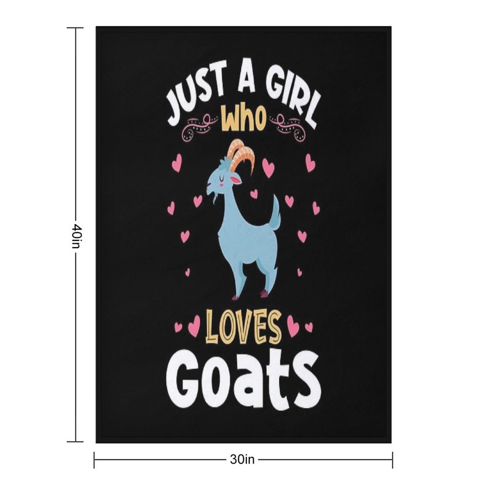 Just A Girl Who Loves Goats Gift Anti-pilling Throw Blanket