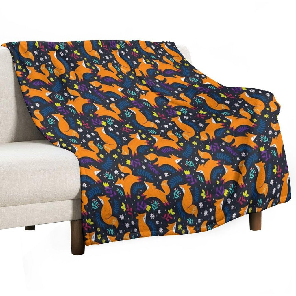 Frolicking Foxes Versatility Throw Blanket