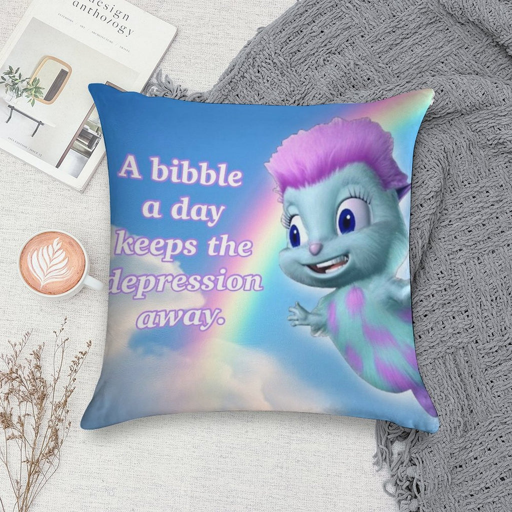 Bibble Motto Soft Gift Ready Throw Pillow
