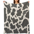 Cow Pattern. Black And White All-season Throw Blanket