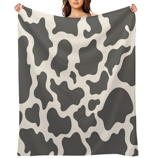 Cow Pattern. Black And White All-season Throw Blanket