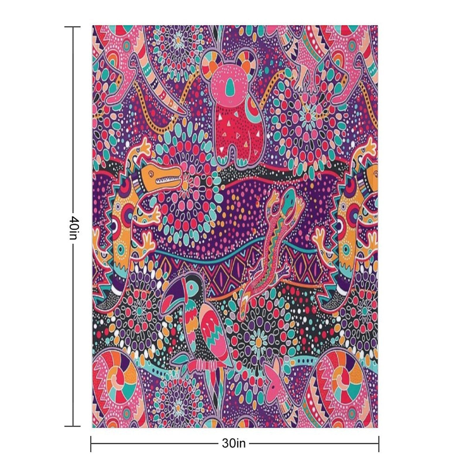 Australian Dreamtime Comfort Throw Blanket
