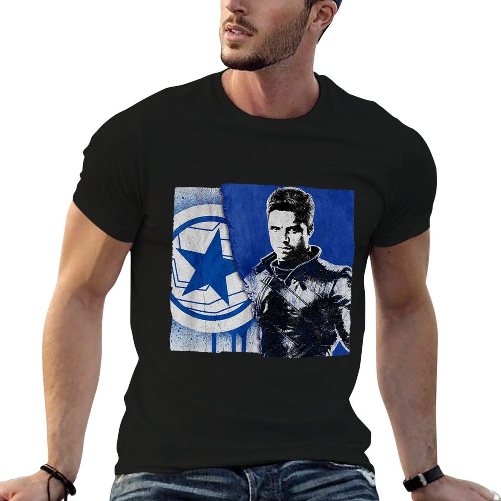 Marvel The Falcon And The Winter Soldier Bucky Barnes  Cotton T-Shirt
